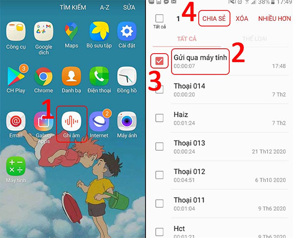 Cách chuyển file ghi âm từ Samsung sang máy tính bằng Gmail