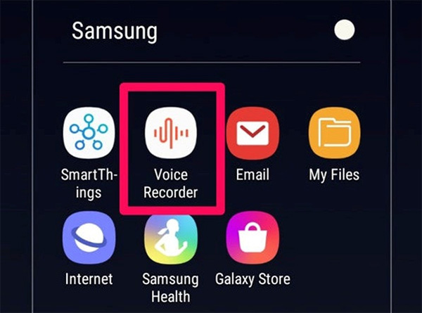 Cách ghi âm trên điện thoại Samsung qua Voice Recorder