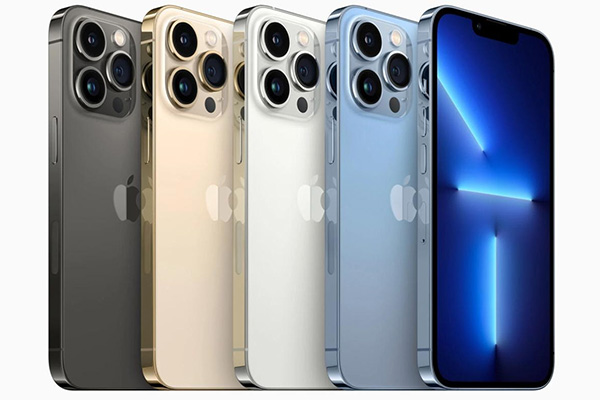 Các tùy chọn màu sắc trên iPhone 13 Pro Max.